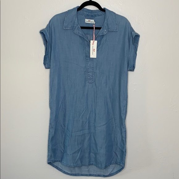 Vineyard vines Dolman chambray popover dress NWT - Picture 2 of 8